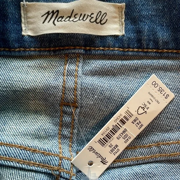 Madewell Button Fly Skinny Jeans High Rise Size 26-Magic Pockets NWT